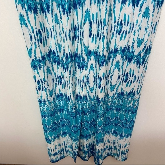 Forest Lily maxi dress blue white bohemian size 6 sleeveless lightweight jersey - Picture 4 of 16